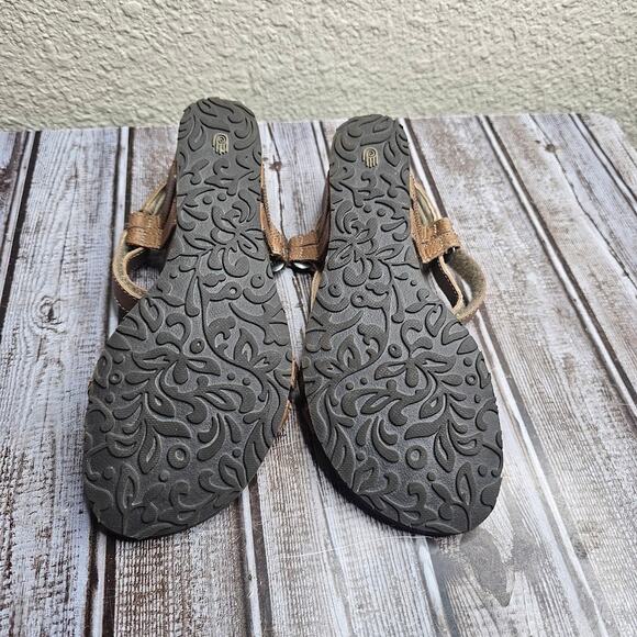 Teva Ysidro cork wedge sandals tan leather strappy sandals women's size 6.5 - Picture 7 of 7